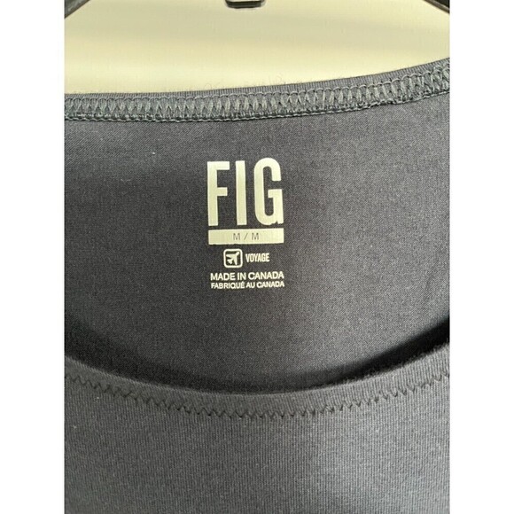 𝅺Fig Voyage Blue 3/4 Sleeve Sheath Dress Medium - Picture 5 of 7